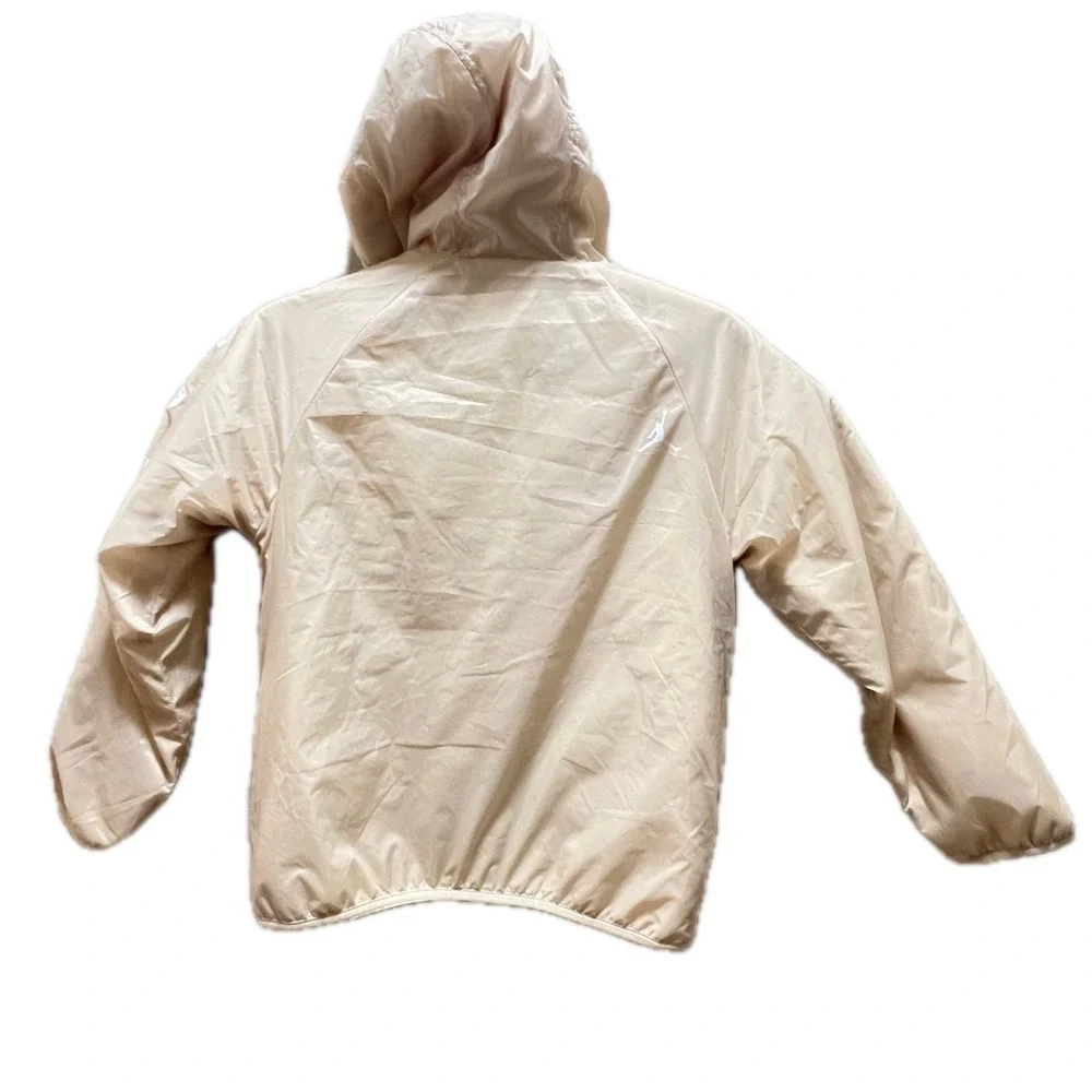 Jordan Kids Beige Full Zip‎ Hooded Fleece Lined Puffer Jacket Size S 8-10Y